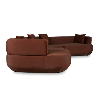 Modular Left Chaise Sofa - Red Bronze