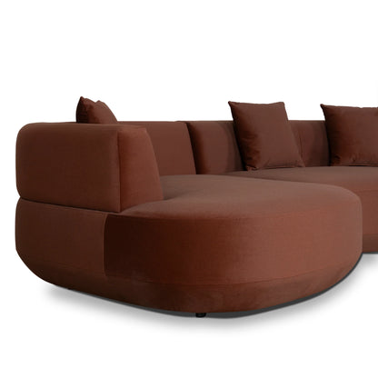 Modular Left Chaise Sofa - Red Bronze