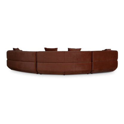 Modular Left Chaise Sofa - Red Bronze