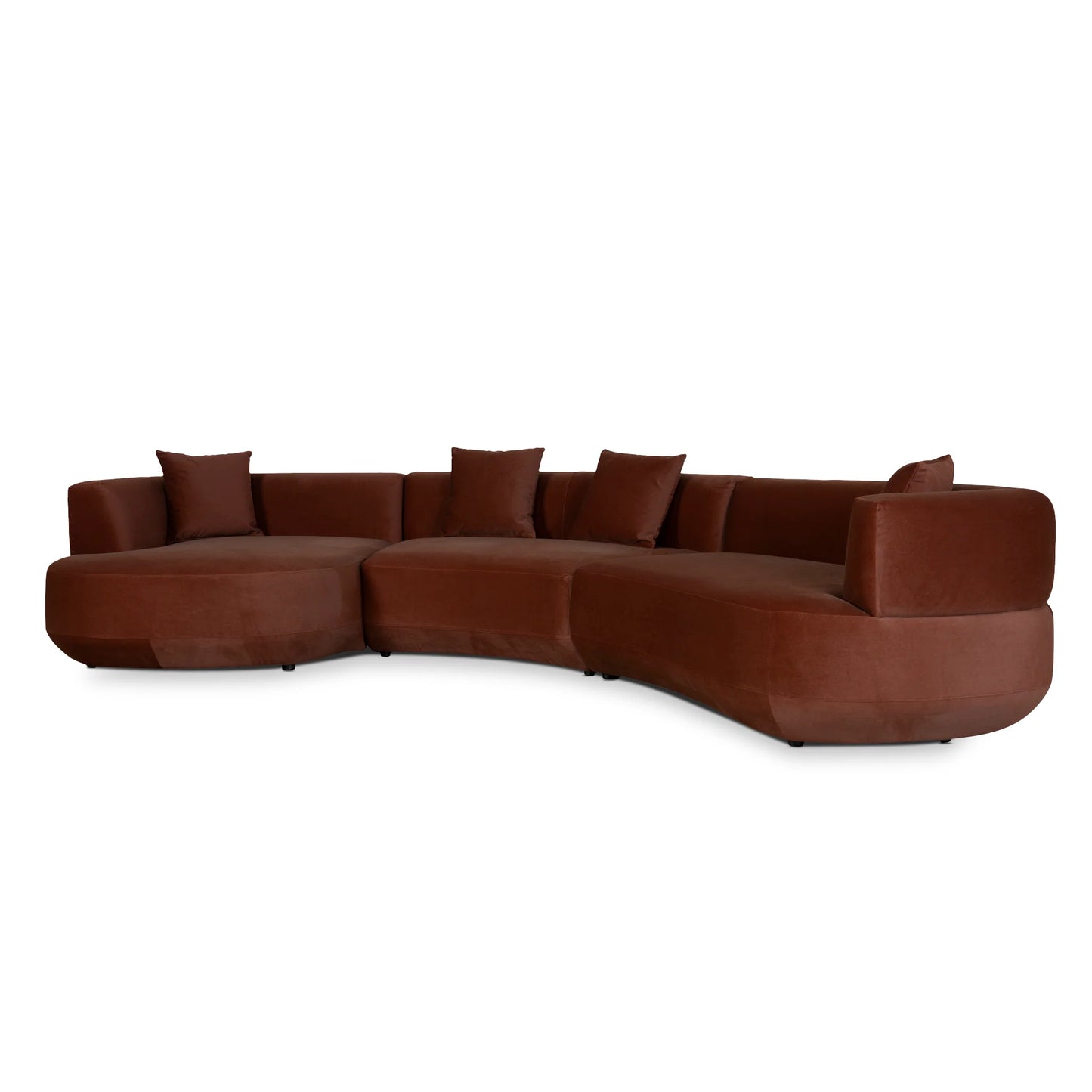 Modular Left Chaise Sofa - Red Bronze