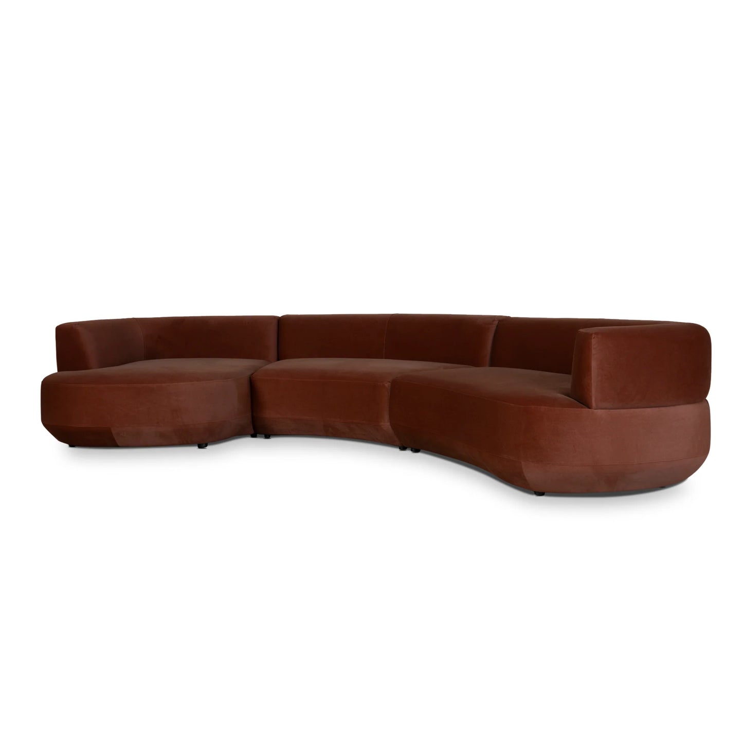 Modular Left Chaise Sofa - Red Bronze