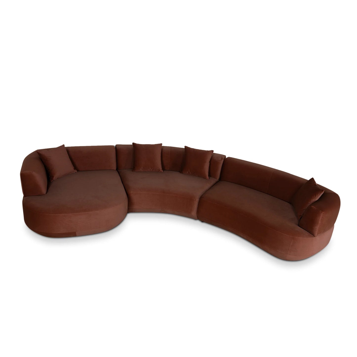 Modular Left Chaise Sofa - Red Bronze