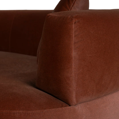 Modular Left Chaise Sofa - Red Bronze