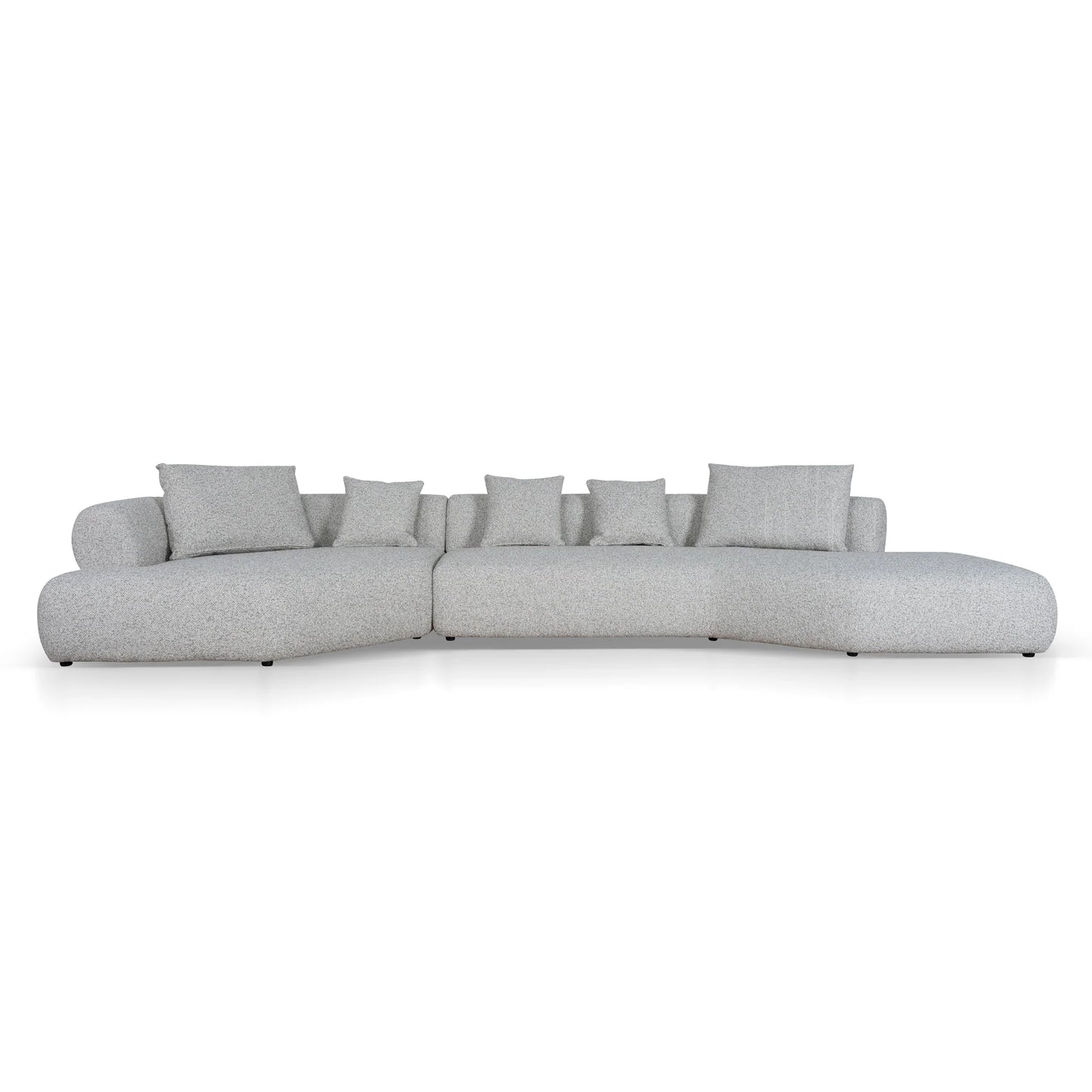 Right Chaise Corner Sofa - Noah Silver Lining