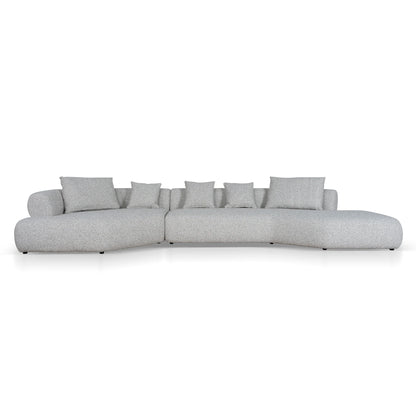 Right Chaise Corner Sofa - Noah Silver Lining