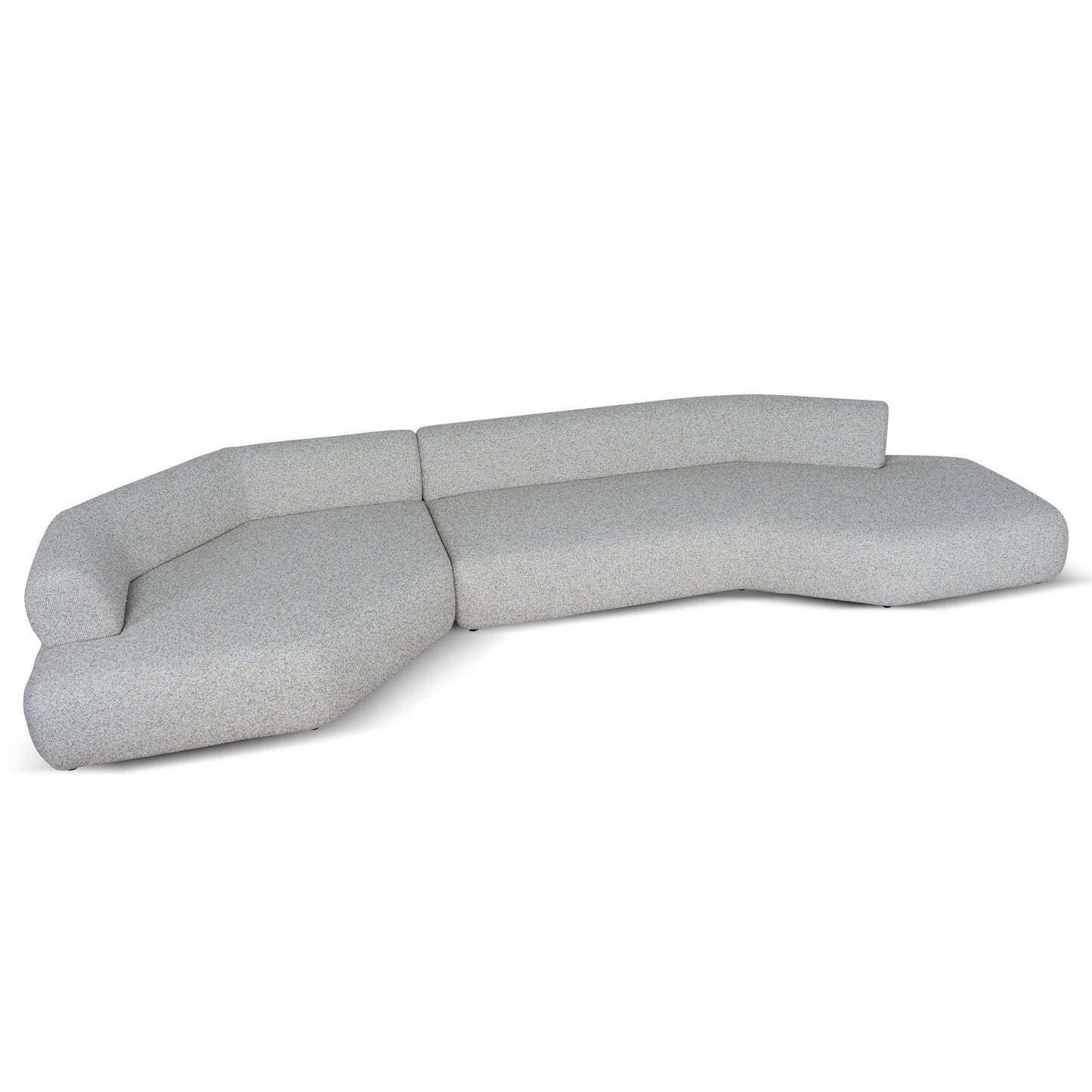 Right Chaise Corner Sofa - Noah Silver Lining