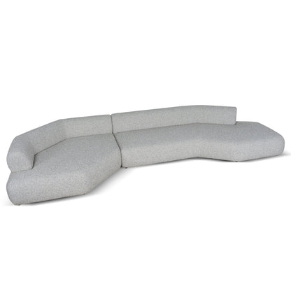 Right Chaise Corner Sofa - Noah Silver Lining