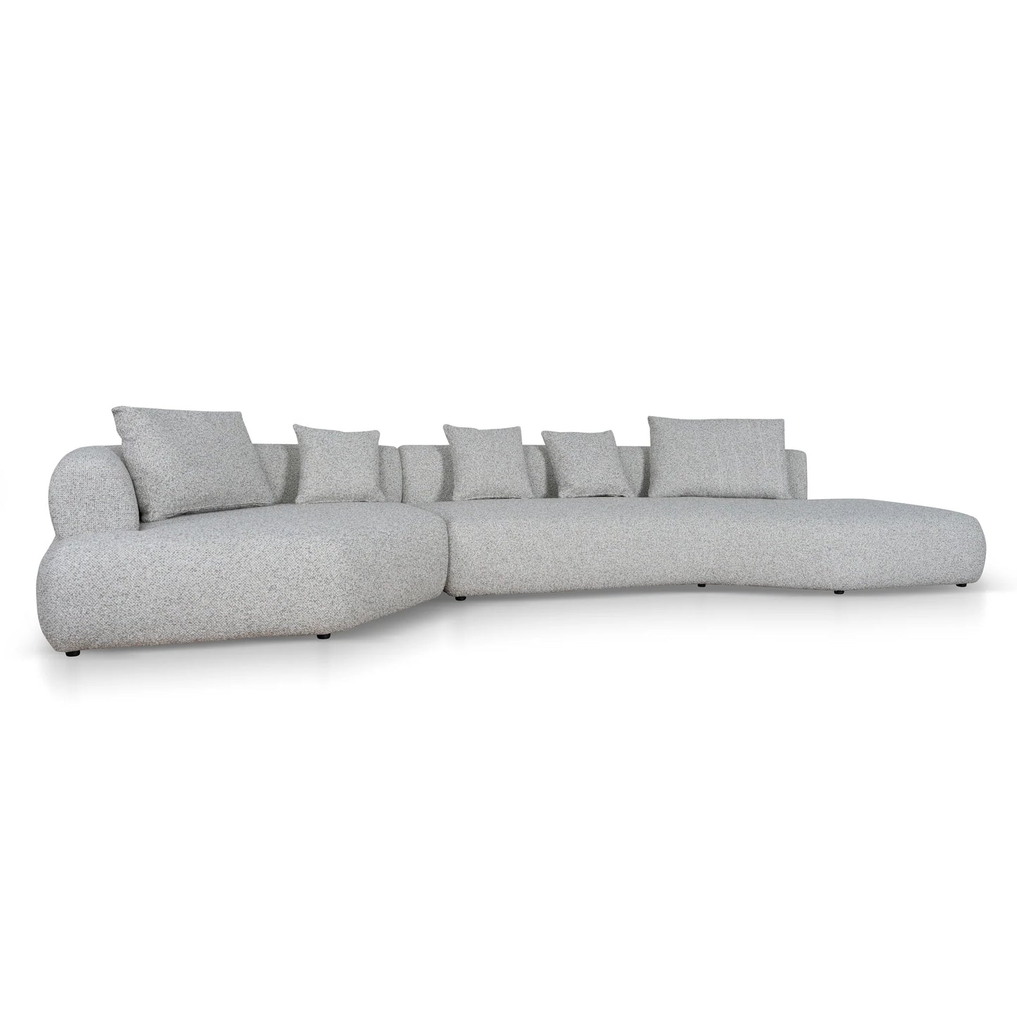 Right Chaise Corner Sofa - Noah Silver Lining