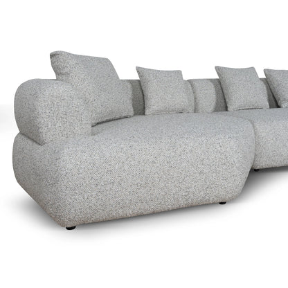 Right Chaise Corner Sofa - Noah Silver Lining