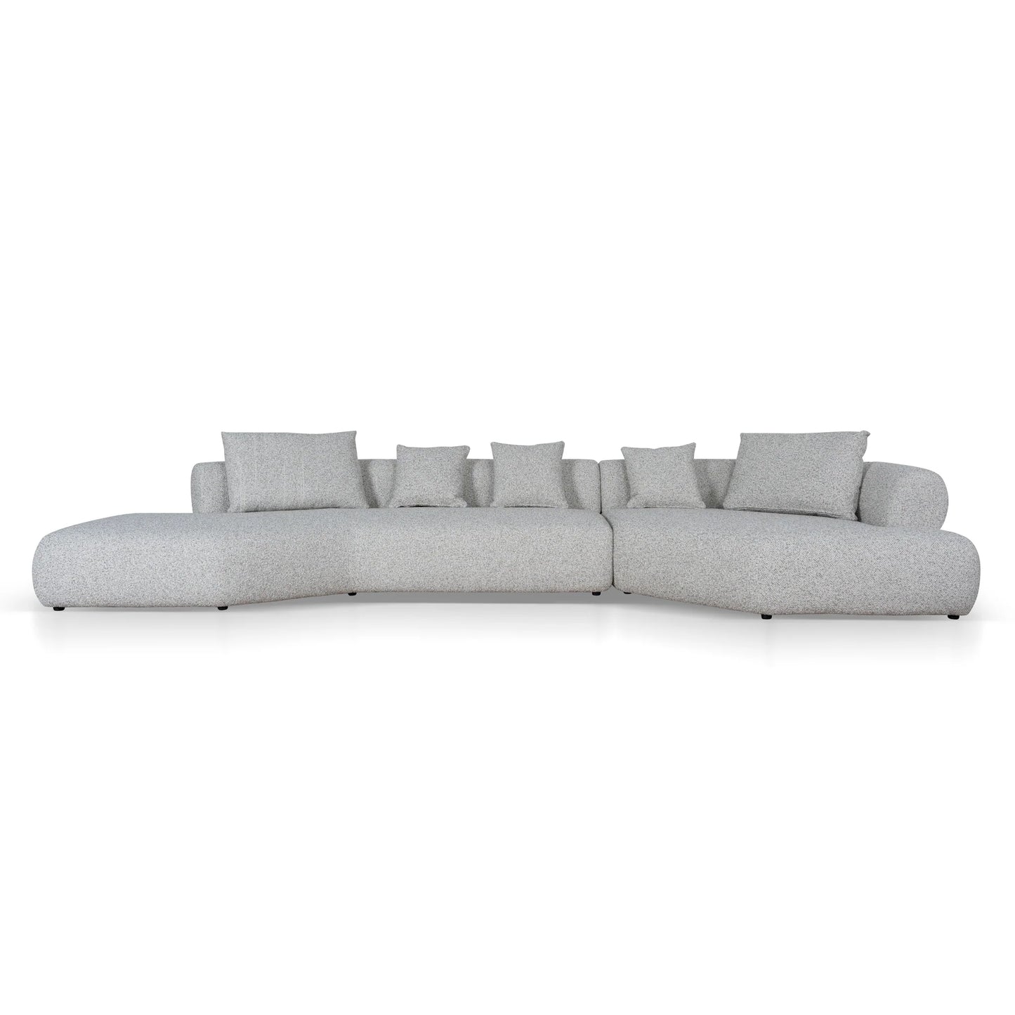 Left Chaise Corner Sofa - Noah Silver Lining