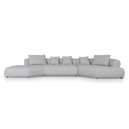 Left Chaise Corner Sofa - Noah Silver Lining
