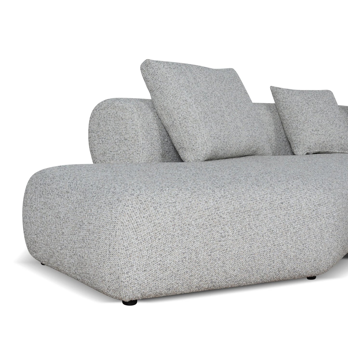 Left Chaise Corner Sofa - Noah Silver Lining