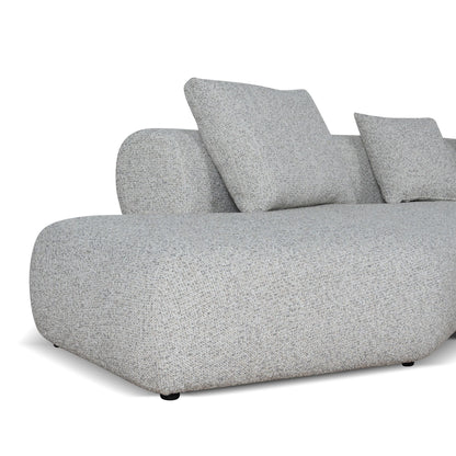 Left Chaise Corner Sofa - Noah Silver Lining