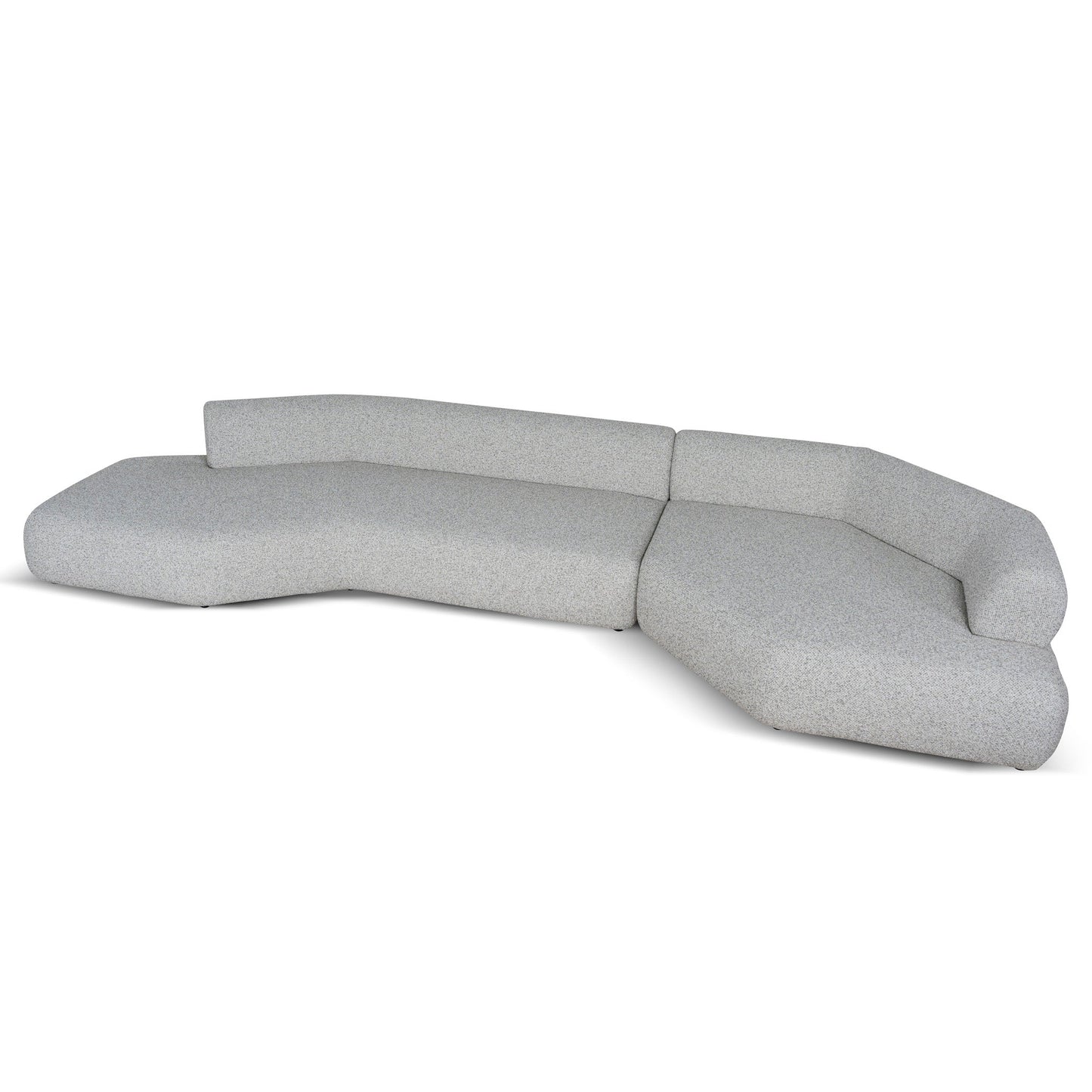 Left Chaise Corner Sofa - Noah Silver Lining