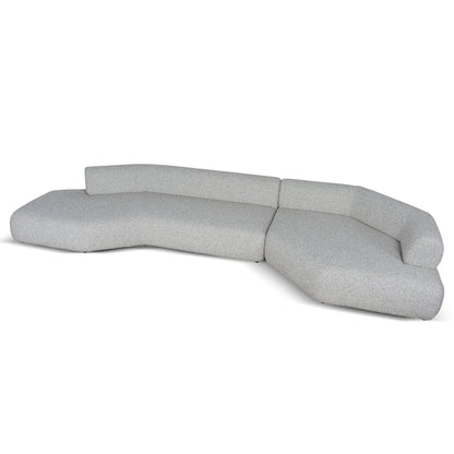 Left Chaise Corner Sofa - Noah Silver Lining