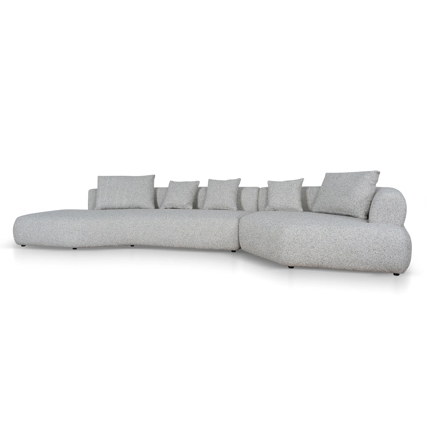 Left Chaise Corner Sofa - Noah Silver Lining