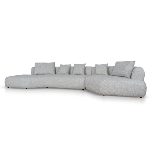 Left Chaise Corner Sofa - Noah Silver Lining