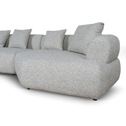Left Chaise Corner Sofa - Noah Silver Lining