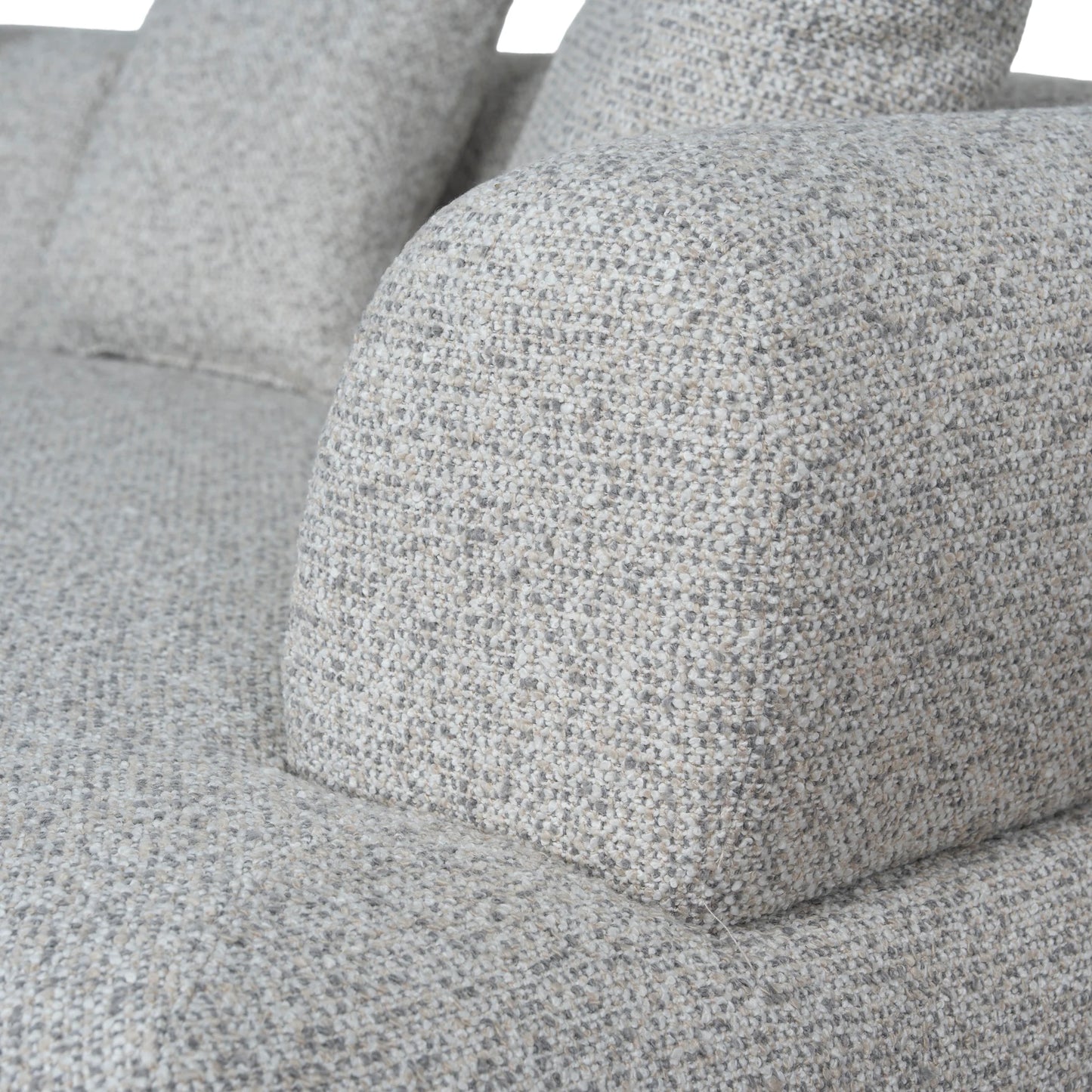 Left Chaise Corner Sofa - Noah Silver Lining