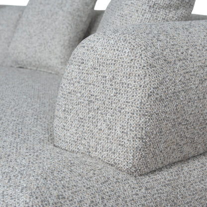 Left Chaise Corner Sofa - Noah Silver Lining
