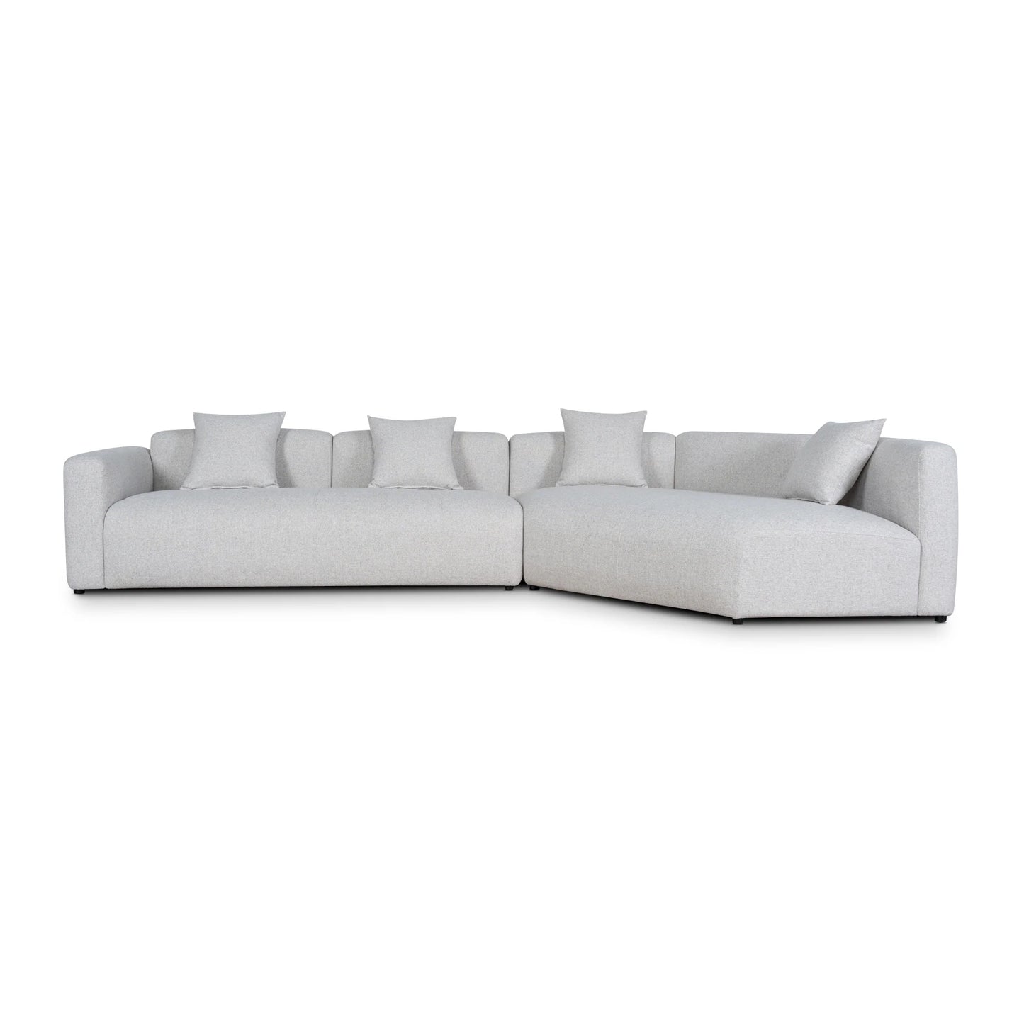 Left Arm Corner Sofa - Textured Beige