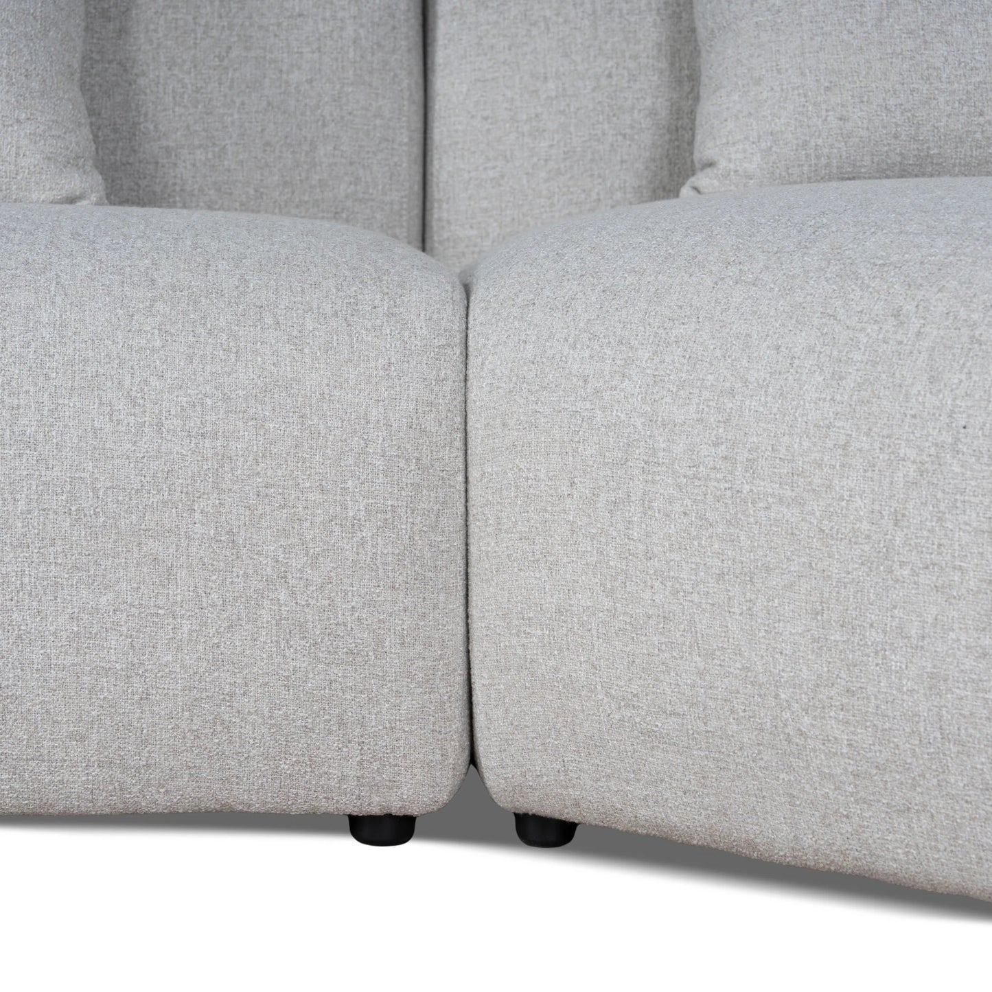Left Arm Corner Sofa - Textured Beige