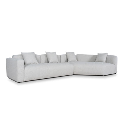 Left Arm Corner Sofa - Textured Beige