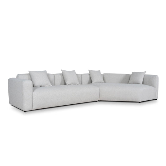 Left Arm Corner Sofa - Textured Beige