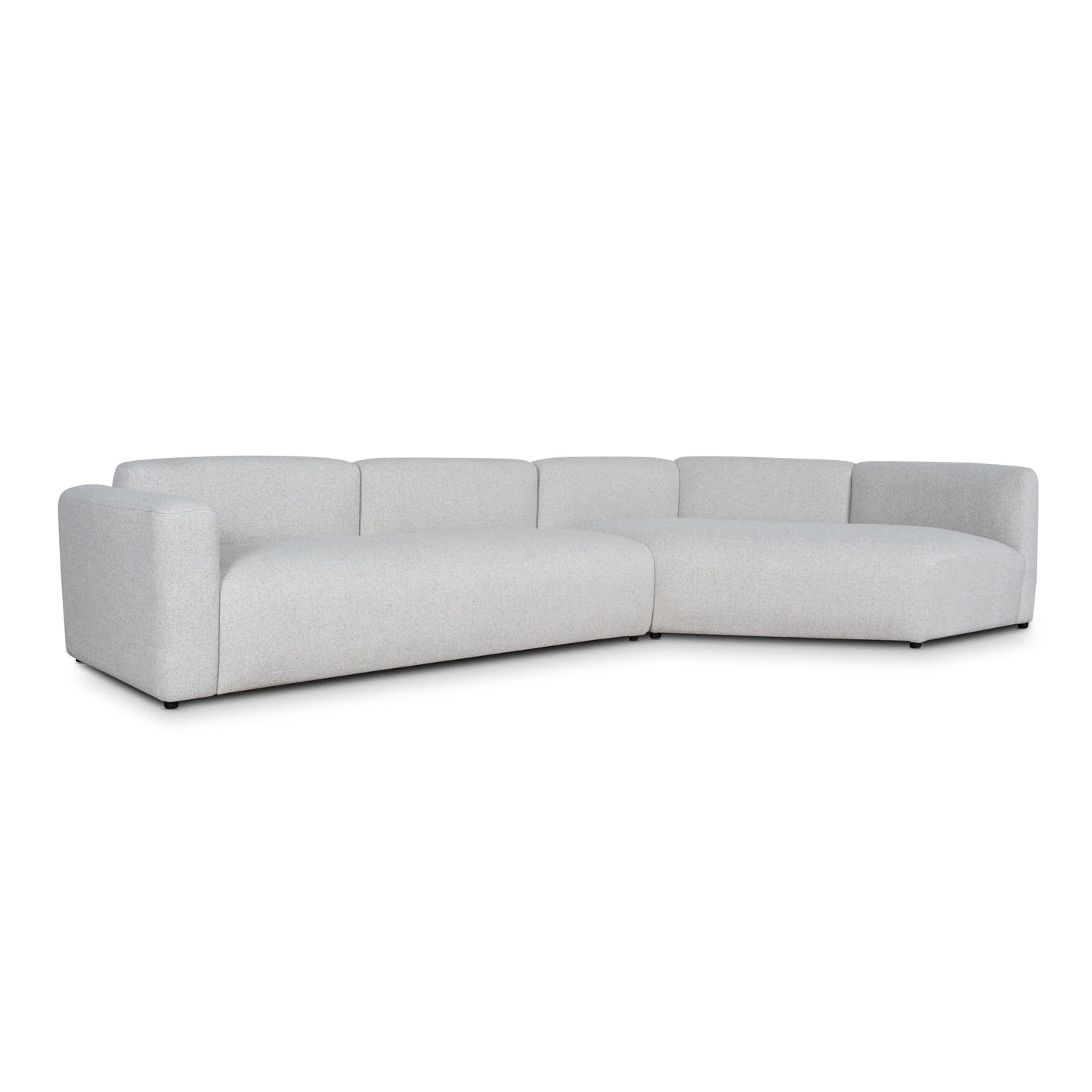 Left Arm Corner Sofa - Textured Beige
