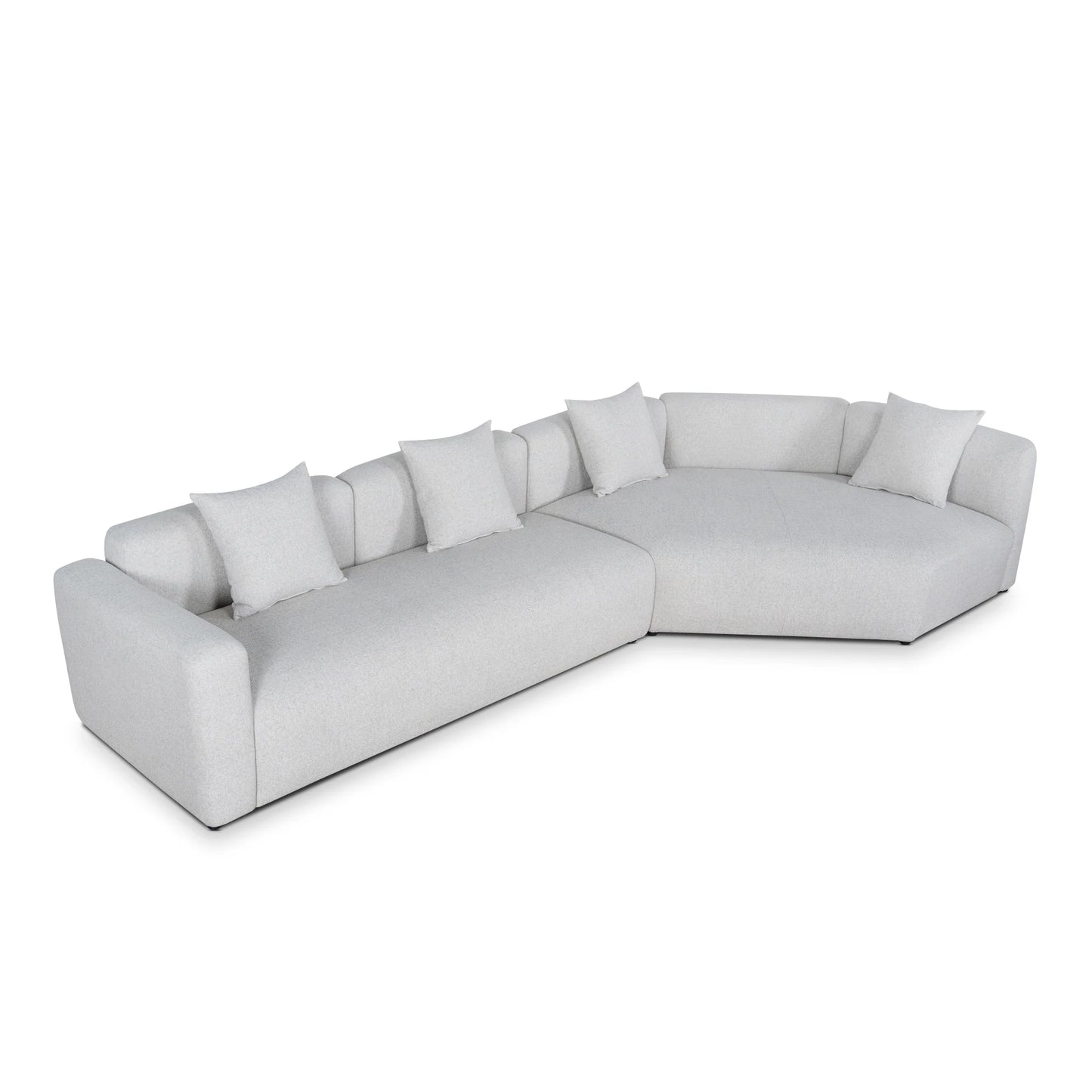 Left Arm Corner Sofa - Textured Beige
