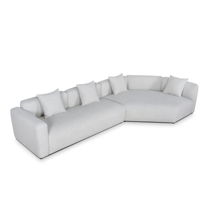 Left Arm Corner Sofa - Textured Beige