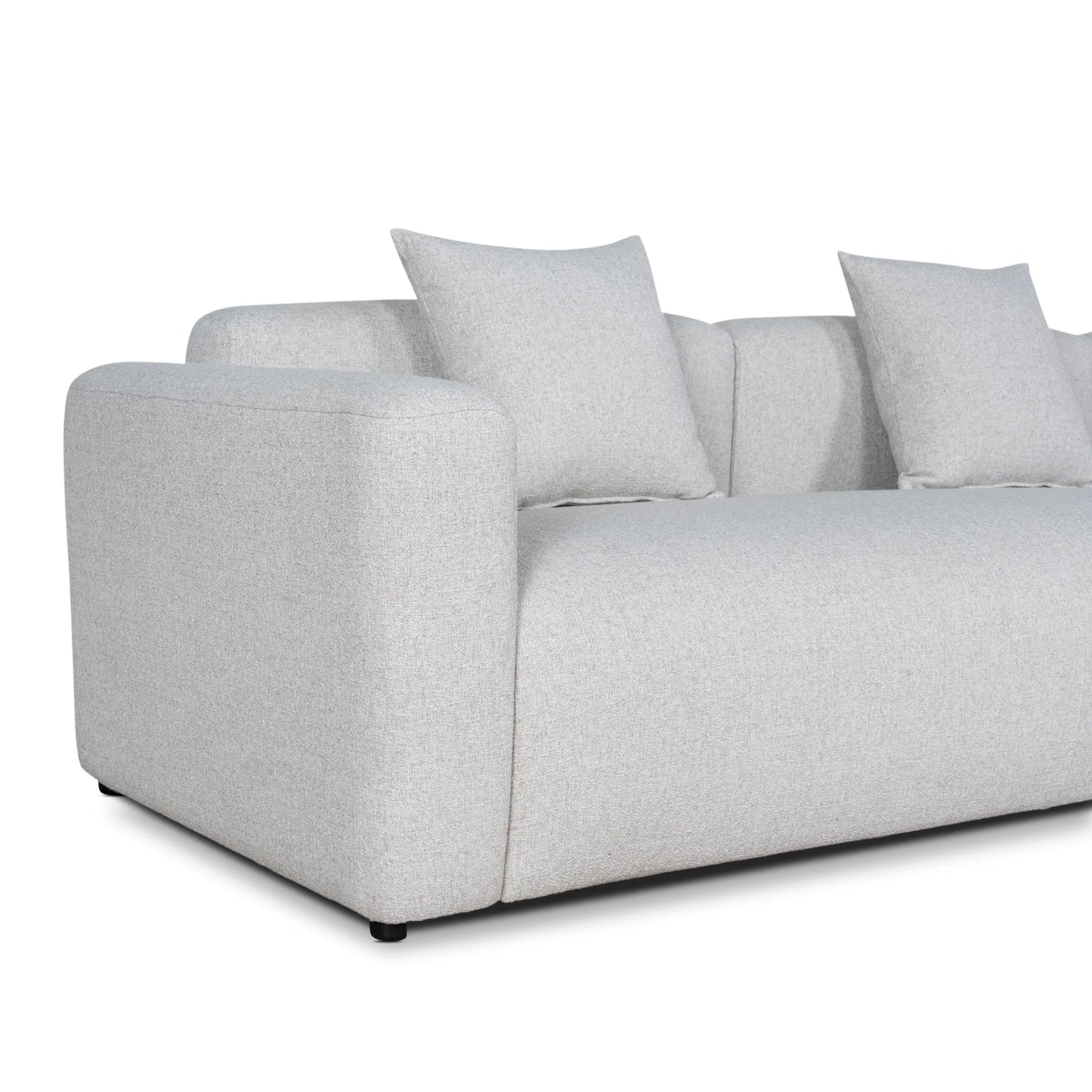Left Arm Corner Sofa - Textured Beige
