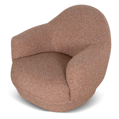 Swivel Armchair - Terracotta Brown