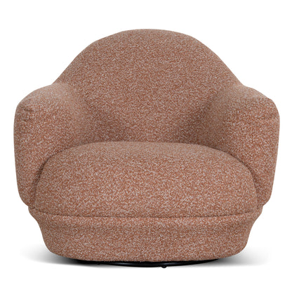 Swivel Armchair - Terracotta Brown