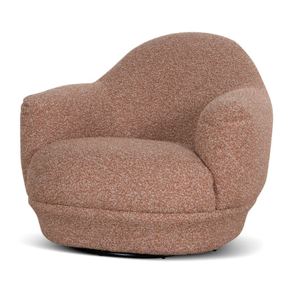 Swivel Armchair - Terracotta Brown