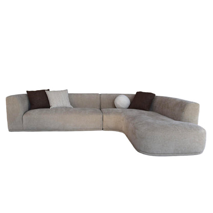 4 Seater Right Chaise Sofa - Lila Beige