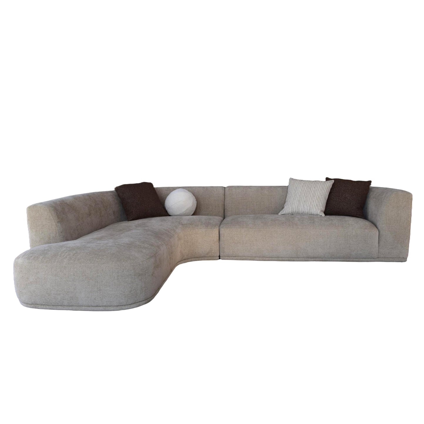 4 Seater Left Chaise Sofa - Lila Beige