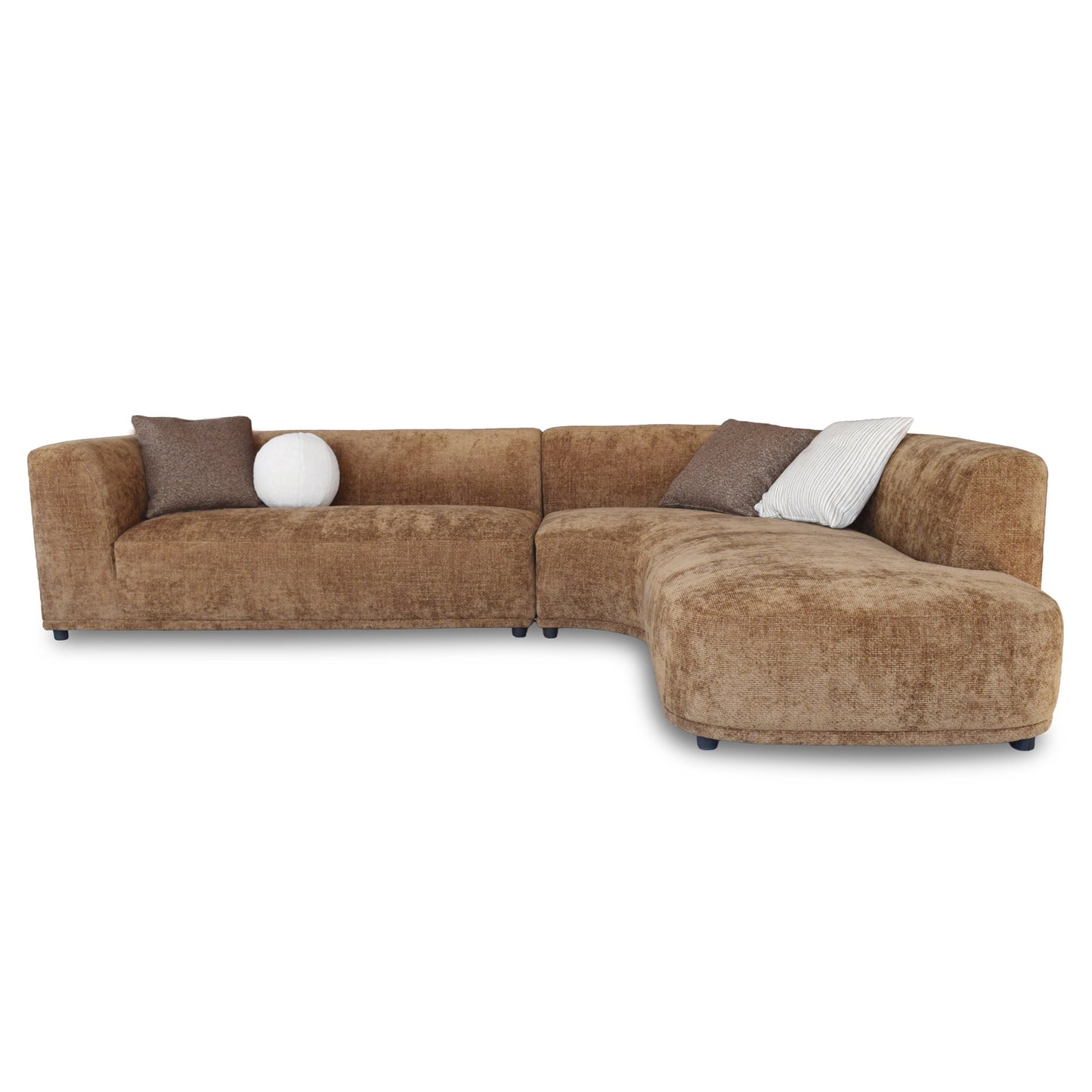 4 Seater Right Chaise Sofa - Lila Nutmeg