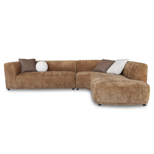 4 Seater Right Chaise Sofa - Lila Nutmeg