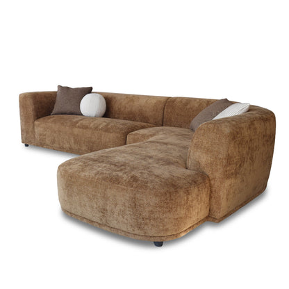 4 Seater Right Chaise Sofa - Lila Nutmeg