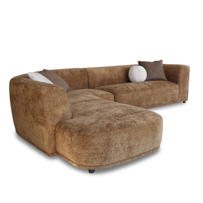 4 Seater Left Chaise Sofa - Lila Nutmeg