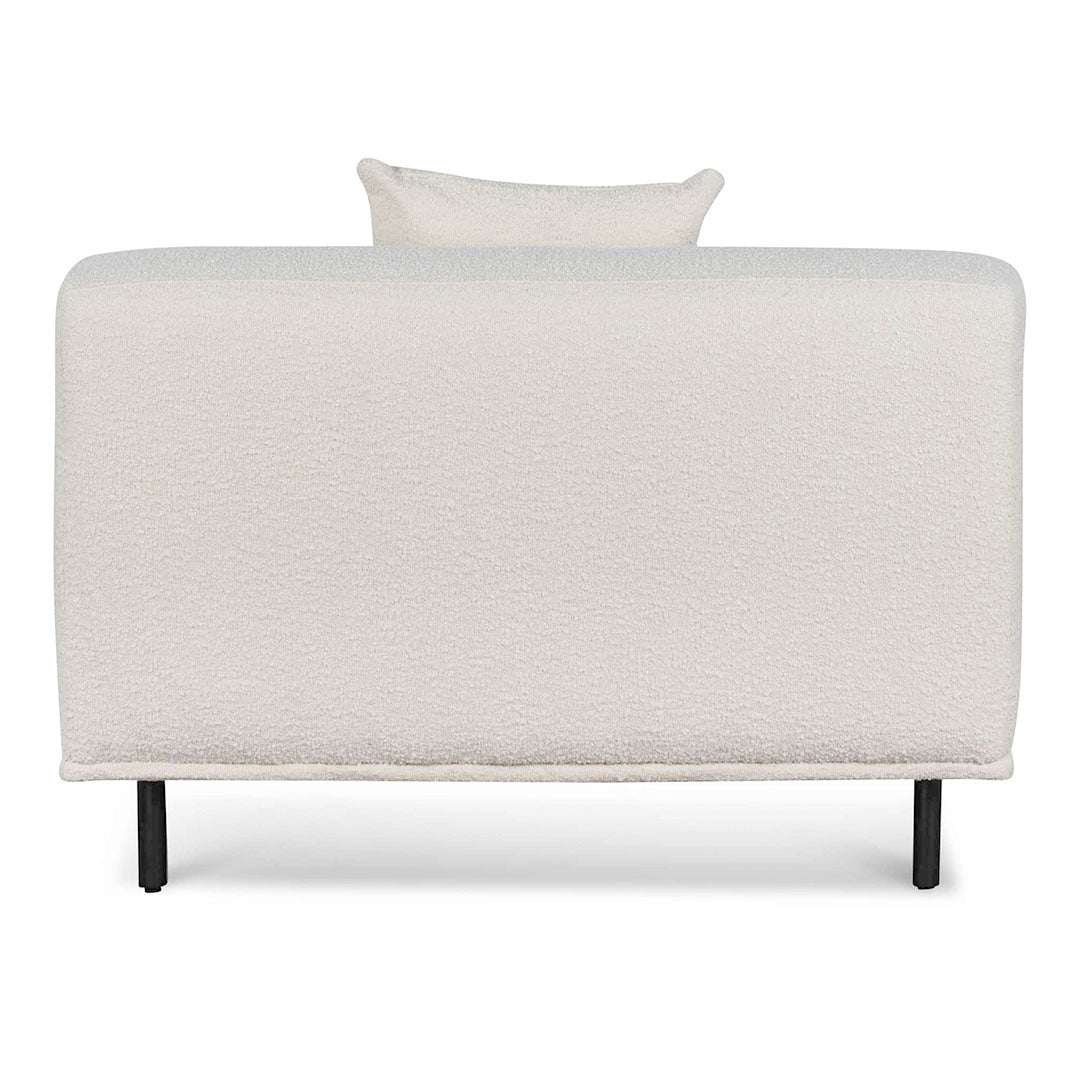 Armchair - Ivory White Boucle with Black Legs - Last one