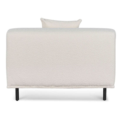 Armchair - Ivory White Boucle with Black Legs - Last one