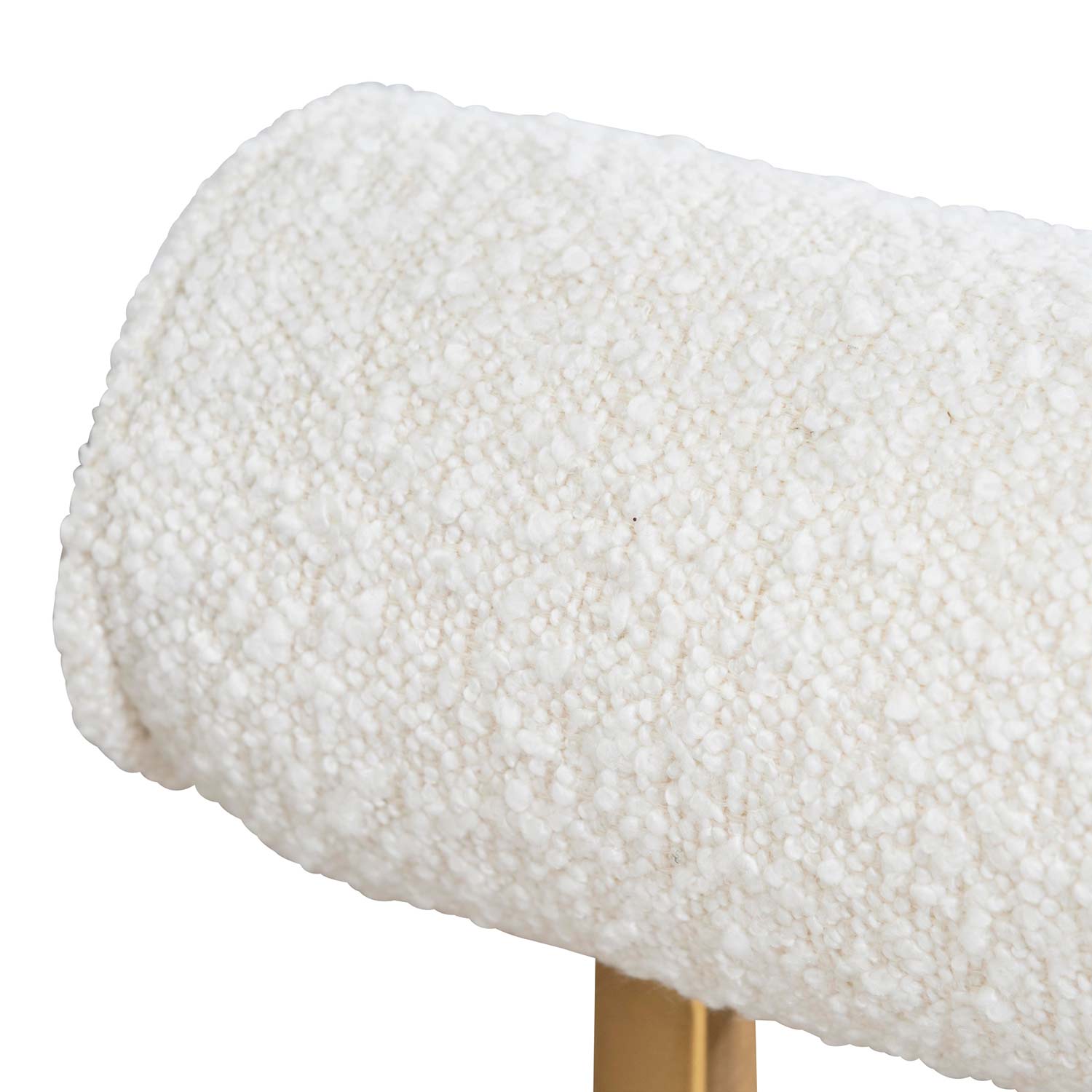 Daisy White Boucle Occasional Chair - Brushed Gold Base