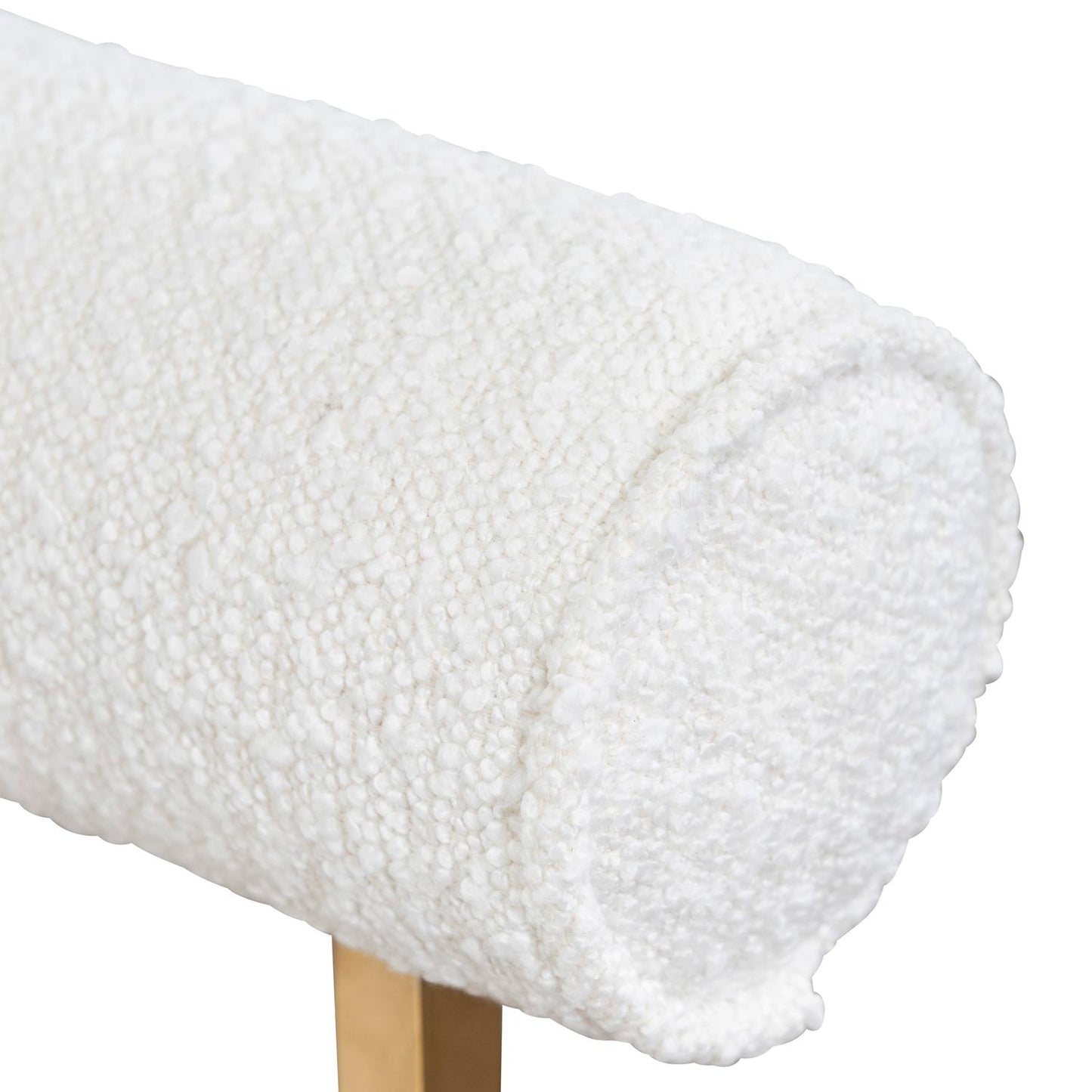 Daisy White Boucle Occasional Chair - Brushed Gold Base
