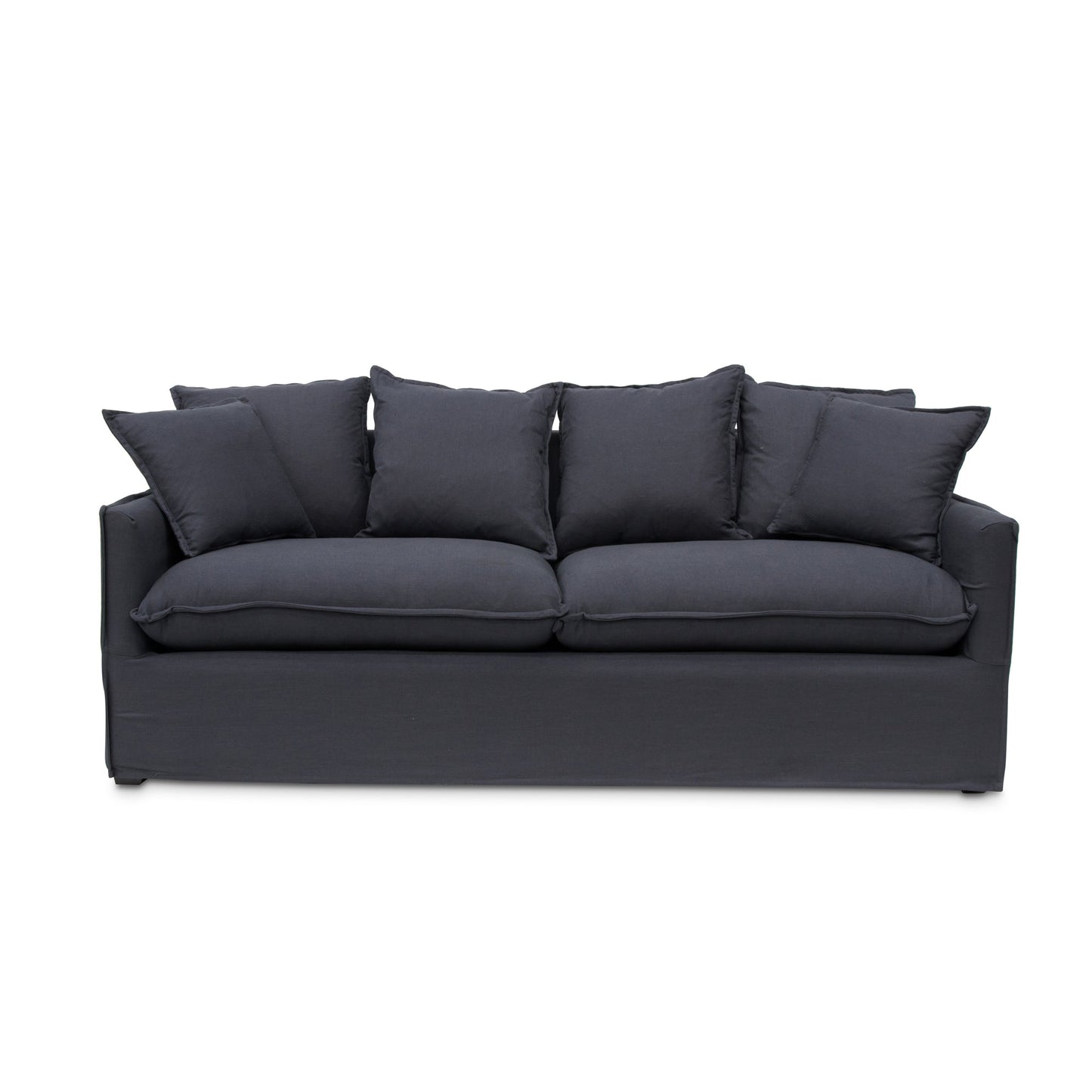 3 Seater Fabric Sofa - Charcoal Linen - Last one