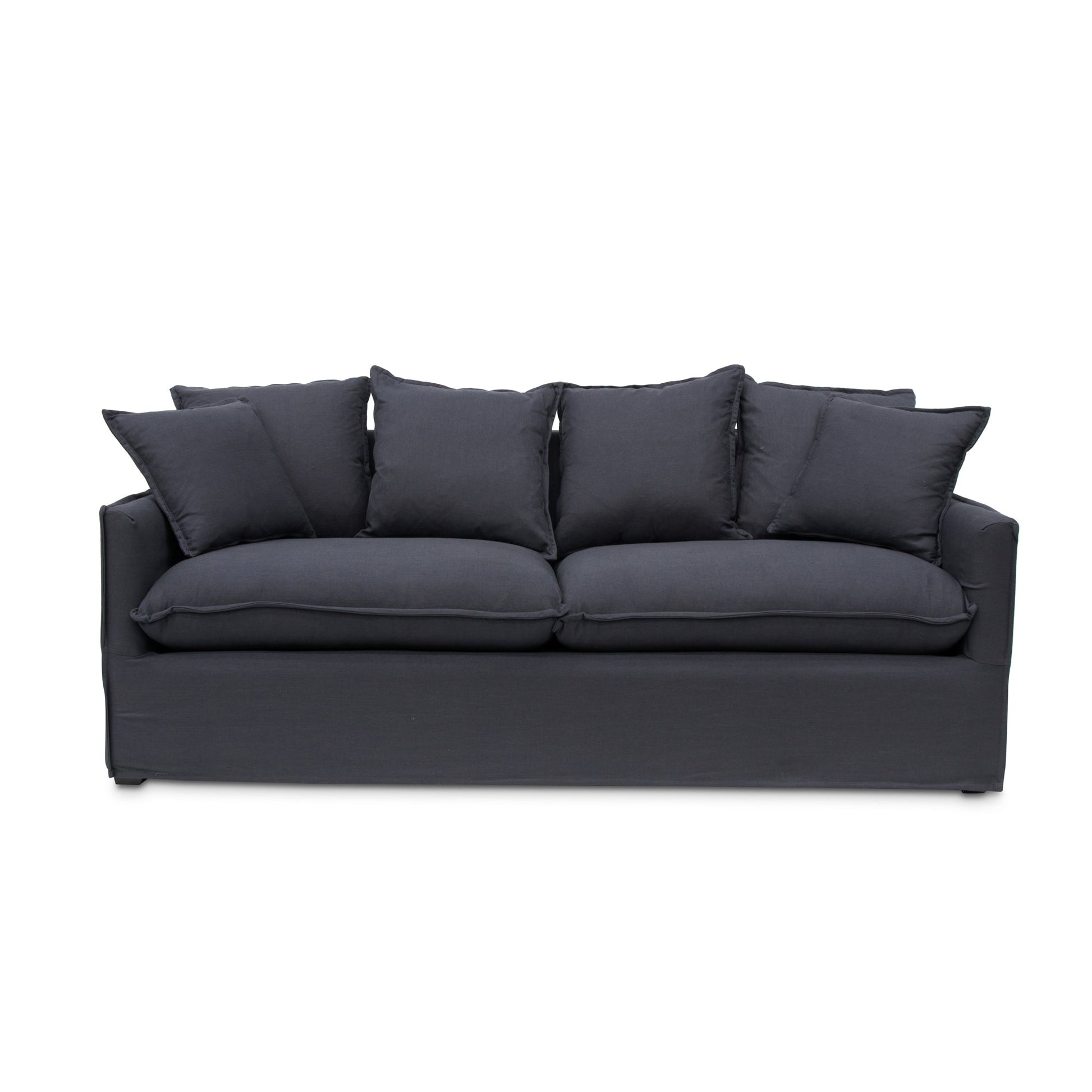 3 Seater Fabric Sofa - Charcoal Linen - Last one