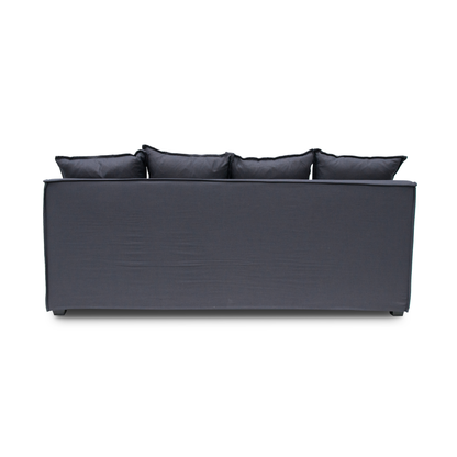 3 Seater Fabric Sofa - Charcoal Linen - Last one