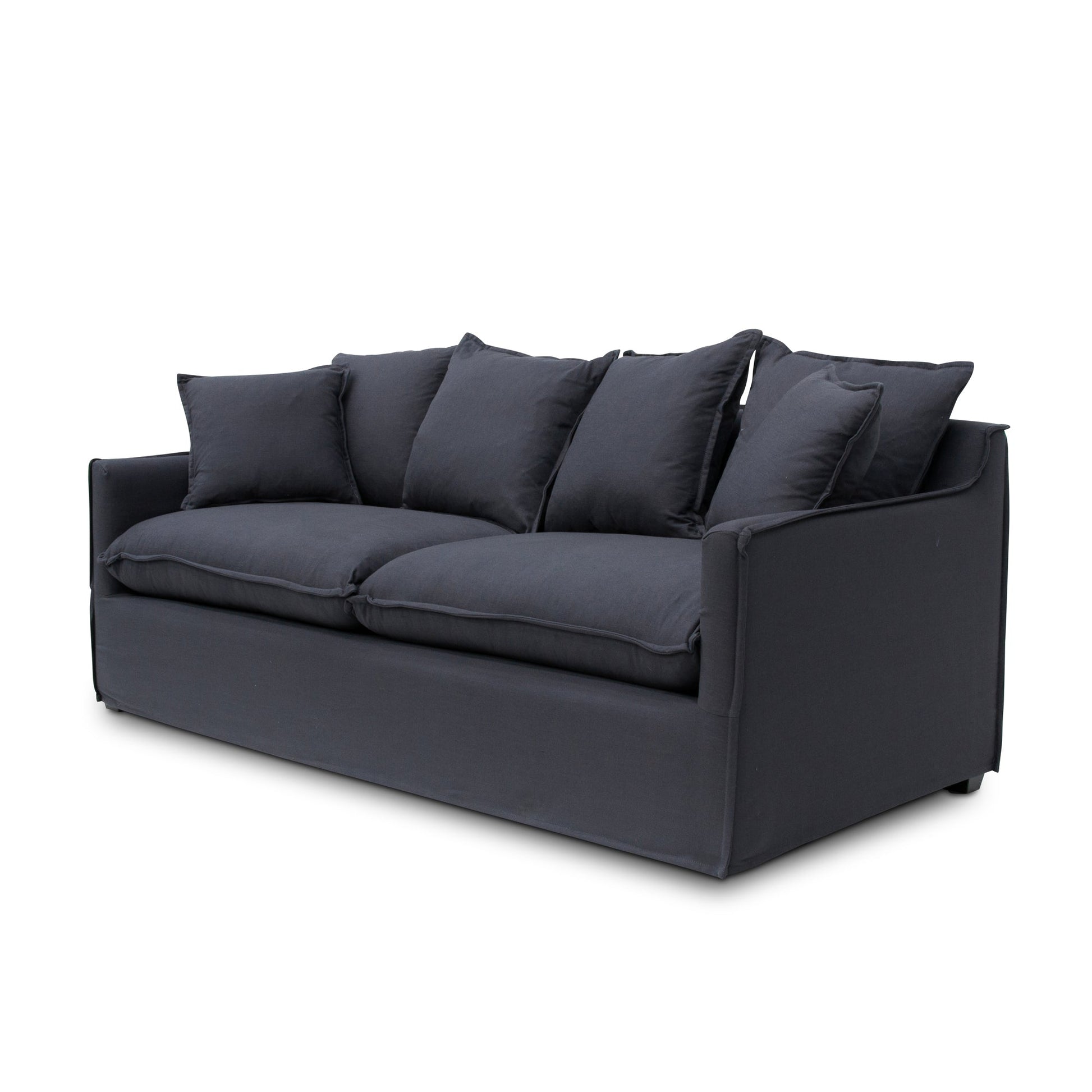 3 Seater Fabric Sofa - Charcoal Linen - Last one