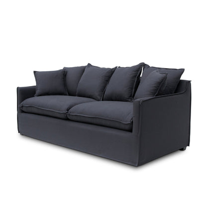 3 Seater Fabric Sofa - Charcoal Linen - Last one